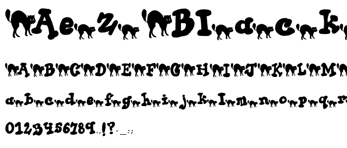 AEZ black cat font